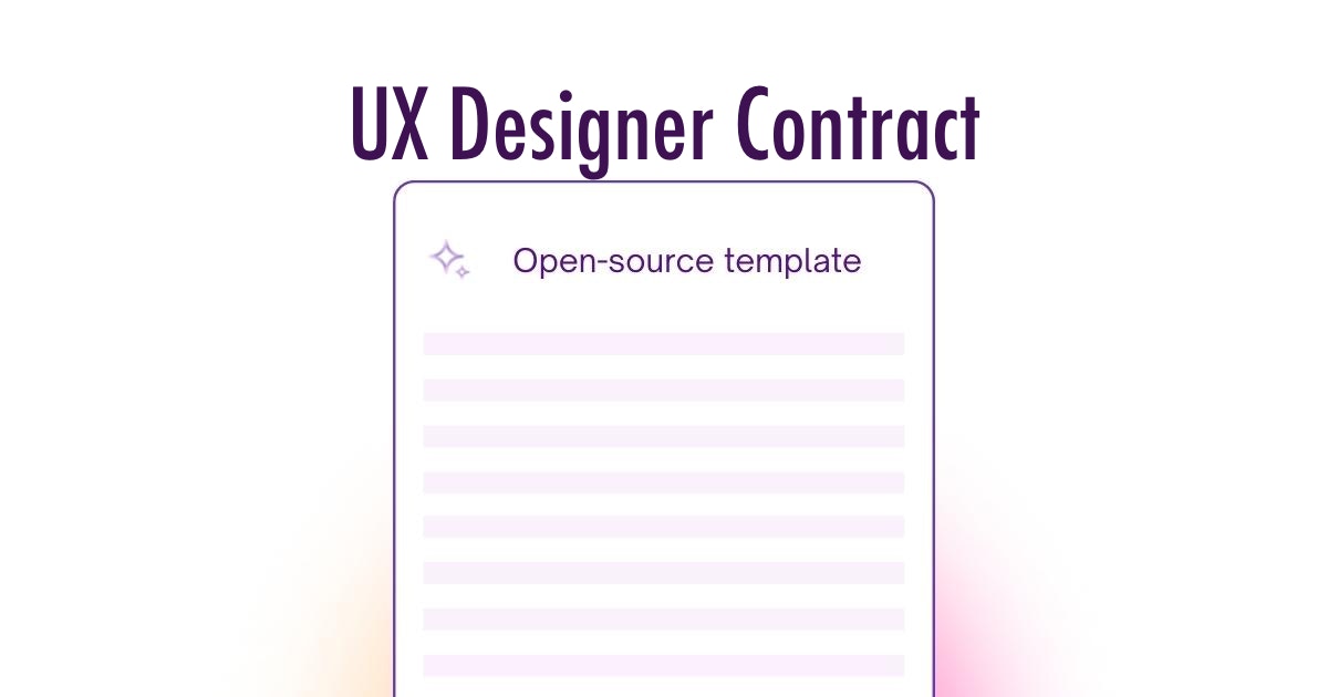 UX Designer Contract Template - UK