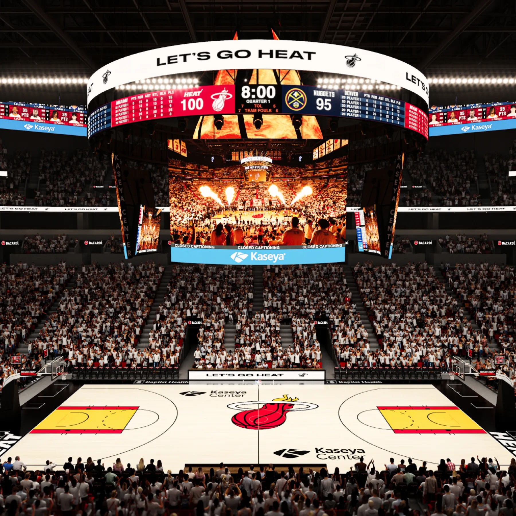 Inside the Kaseya Center Miami Heats game.