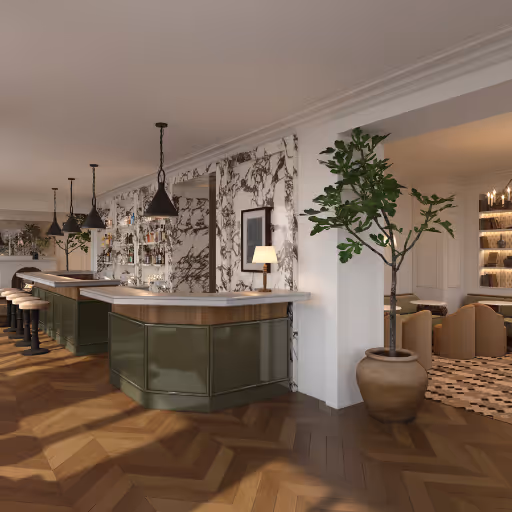 Near the Eiffel Tower, at the Hotel Noucha, a gourmet restaurant and a cocktail bar