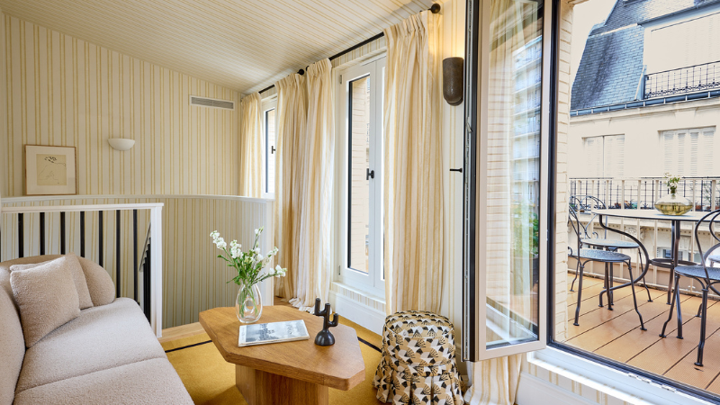 Duplex room with terrace at the Hotel Noucha Paris 16