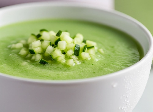 Soupe fraîche de concombre : l’alliée des bouches fragiles