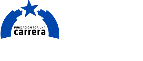 Logo de Por una Carrera, fundación chilena que promueve el acceso equitativo a la educación superior.