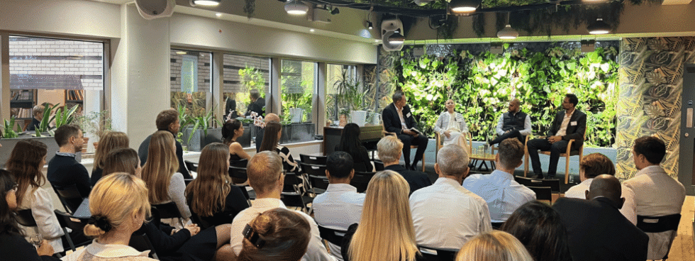 A picture from our recent Investor Experience panel discussion. Featuring leaders from Apax, Generation Investment Management, Holland Mountain, and Atominvest .