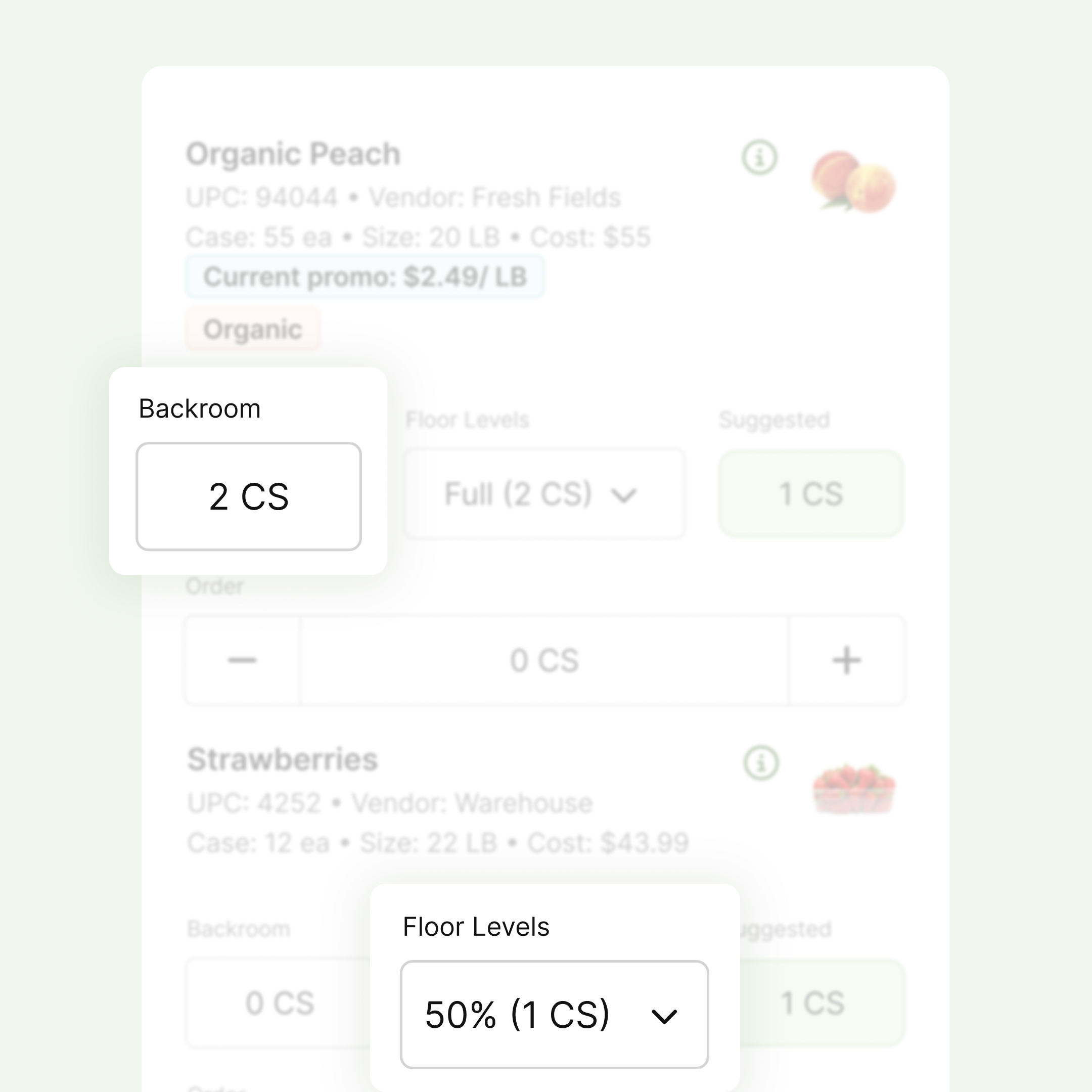 Organizing your order list