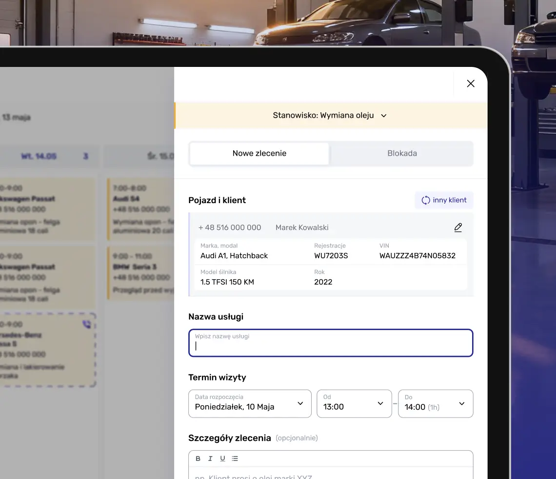 Integracja umawiania online na DobryMechanik.pl z wizytówką Google Moja Firma