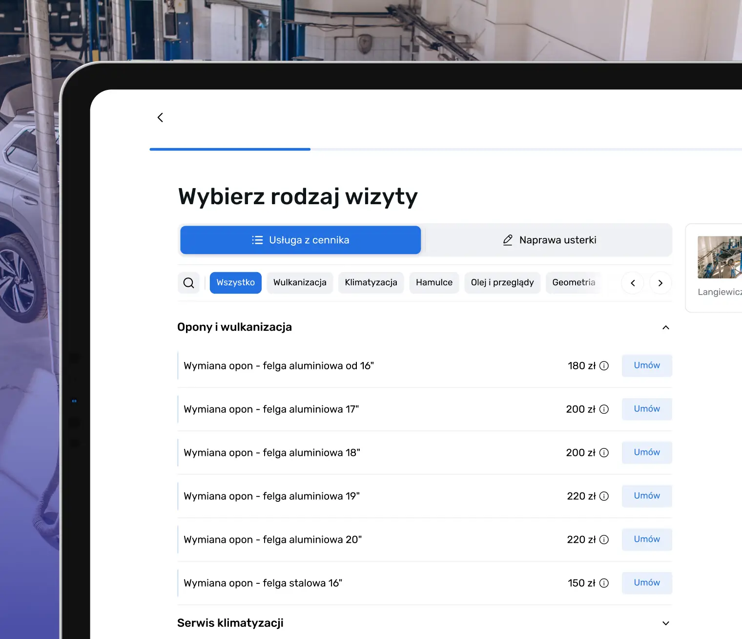 Przykładowe powiadomienie o nowej wizycie umówionej online wysłanej do właściciela warsztatu