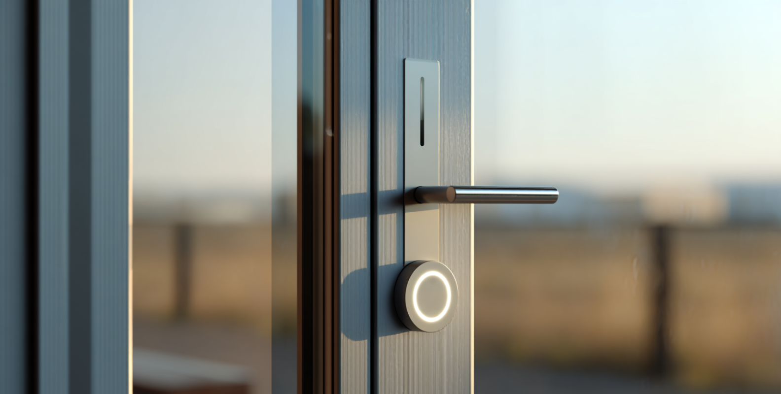 NFC-Schloss an einer modernen Haustüre