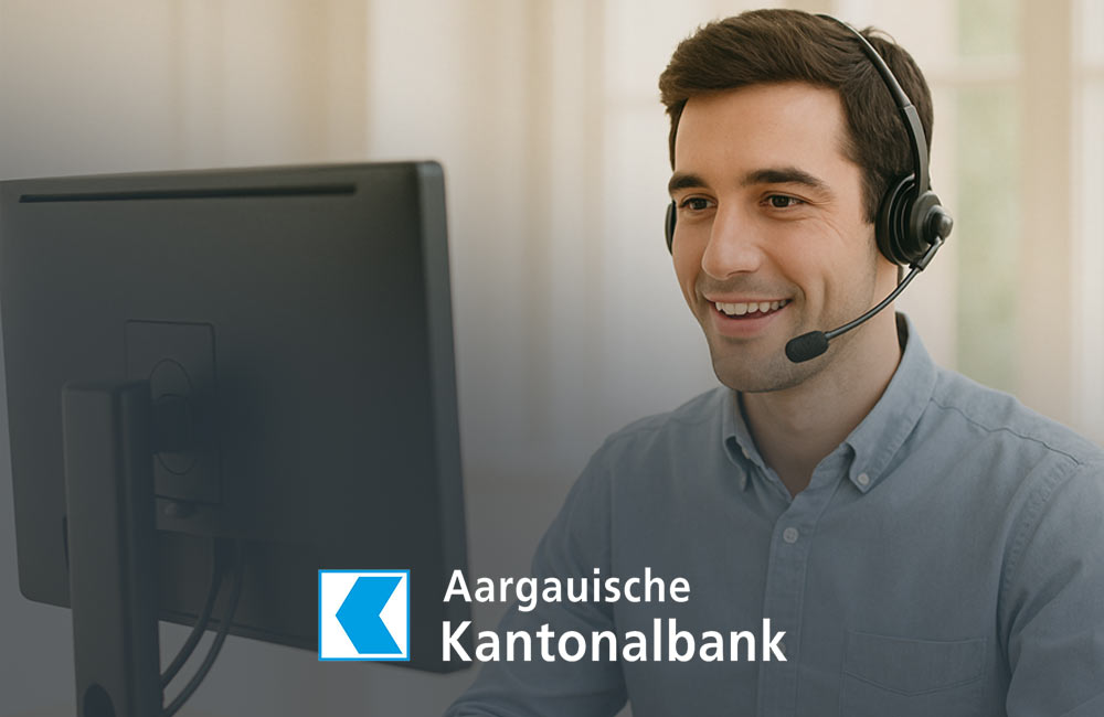Bild einer Person die im Kundendienst arbeitet