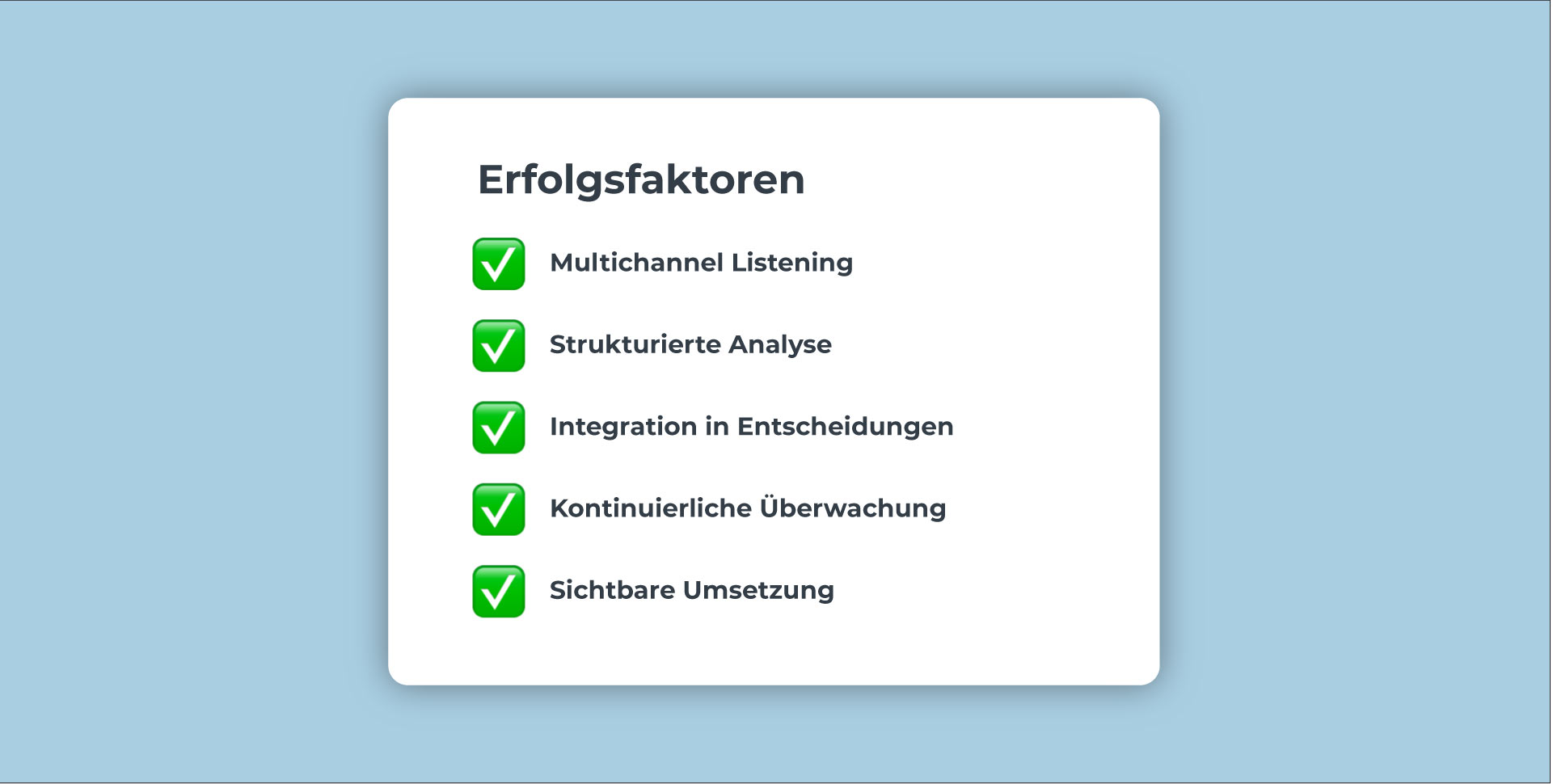 Erfolgsfaktoren für ein erfolgreiches Voice of Customer Programm