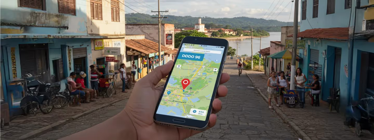 Código DDD 96 para ligações no estado do Amapá.