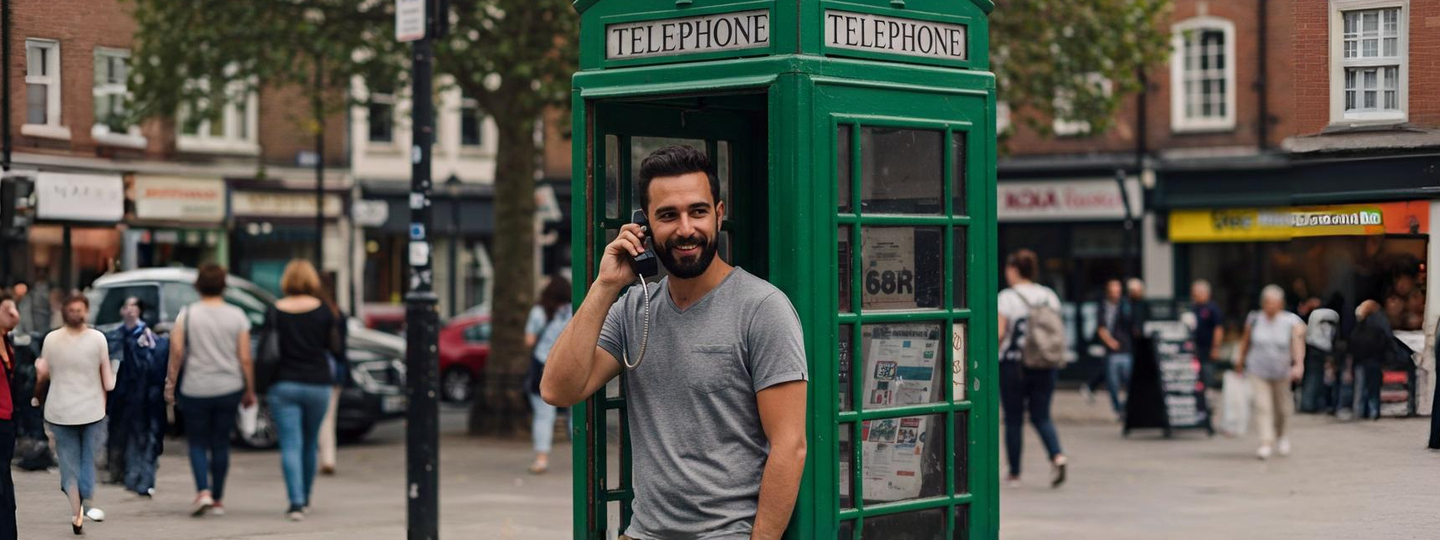Homem usando celular com texto DDD-62 em destaque