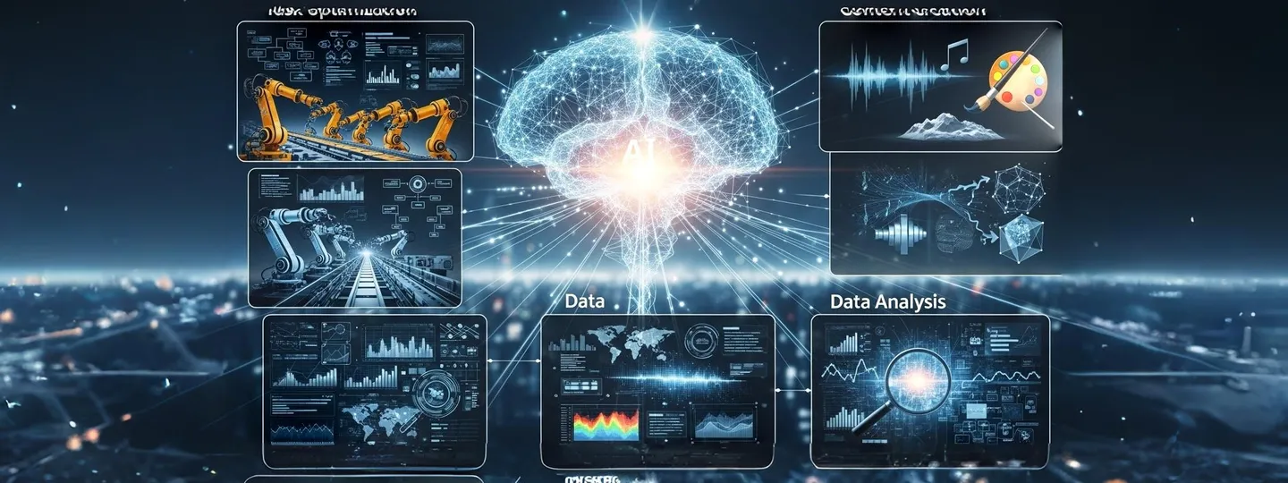 Painel neural de inteligência artificial com dados visuais