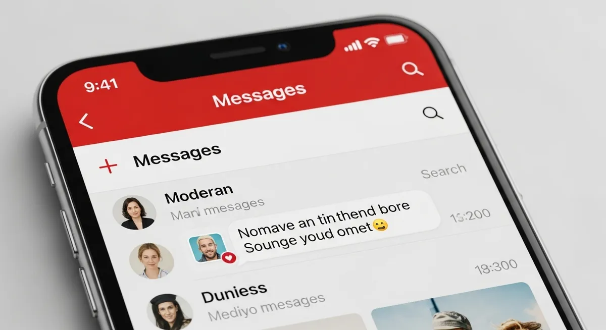 Tela de celular exibindo conversa no app de mensagens em destaque