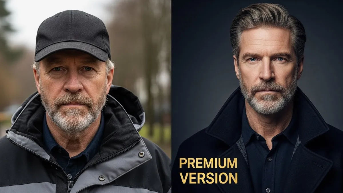 Grade de doze logos de Inteligência Artificial (AI) em diferentes estilos (geométrico, circuitos, etc.), a maioria com a marca "Premium" abaixo.