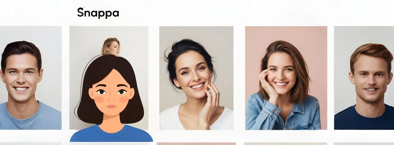 Modelos de avatar e fotos de perfil criados no Snappa