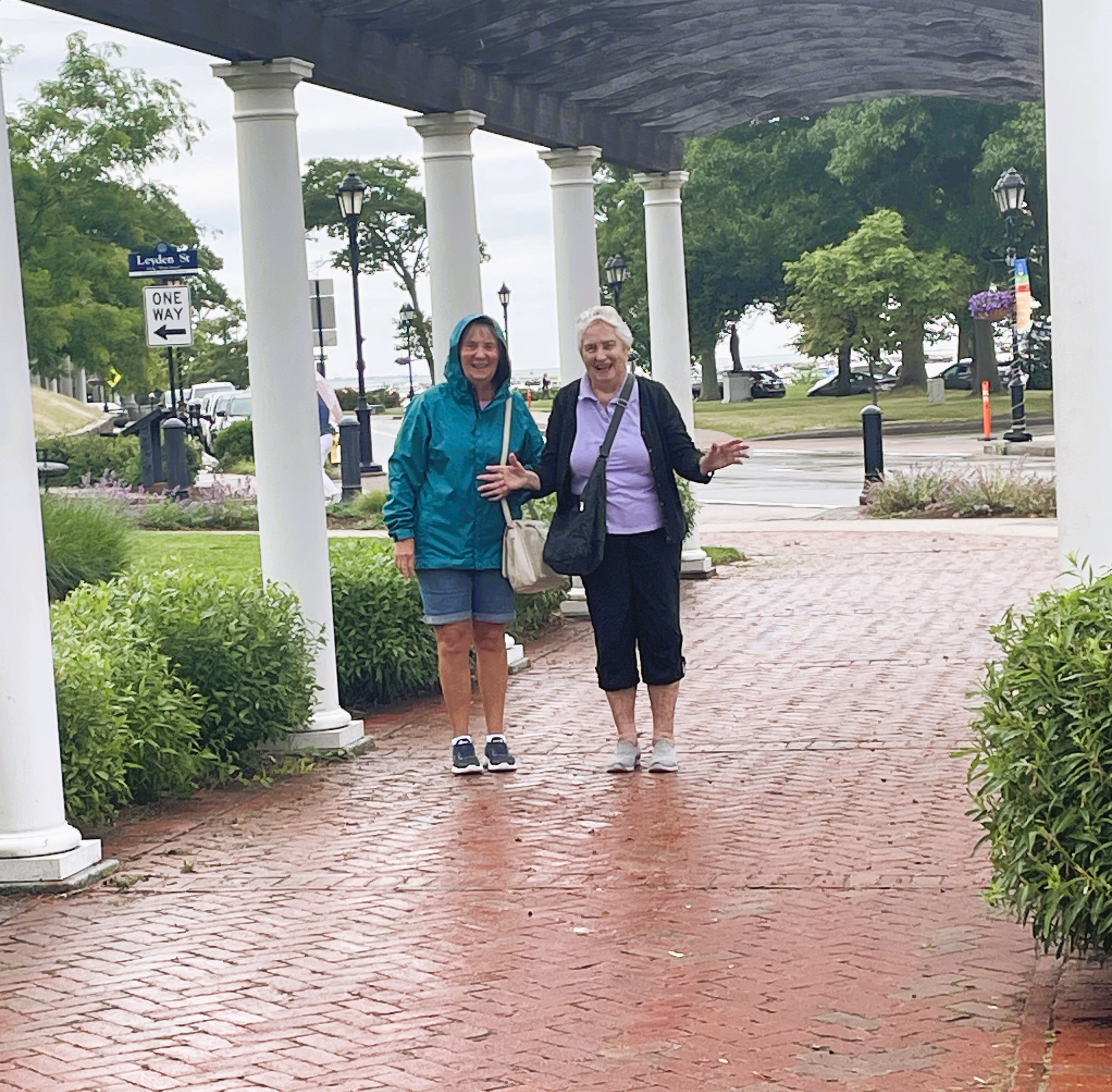 Peggy and Jane during field trip to Pilgrims Memorial Park
