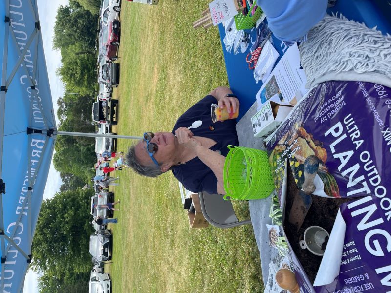 Jan at Cultural Council table for 2026 Juneteenth celebration