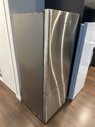 Stainless steel refrigerator.