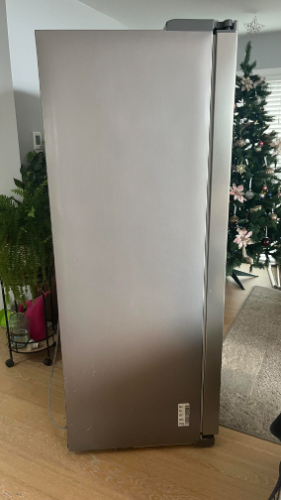 Silver refrigerator
