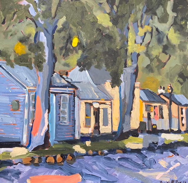 Arrowtown II (acrylic on canvas 450 x 450 mm
