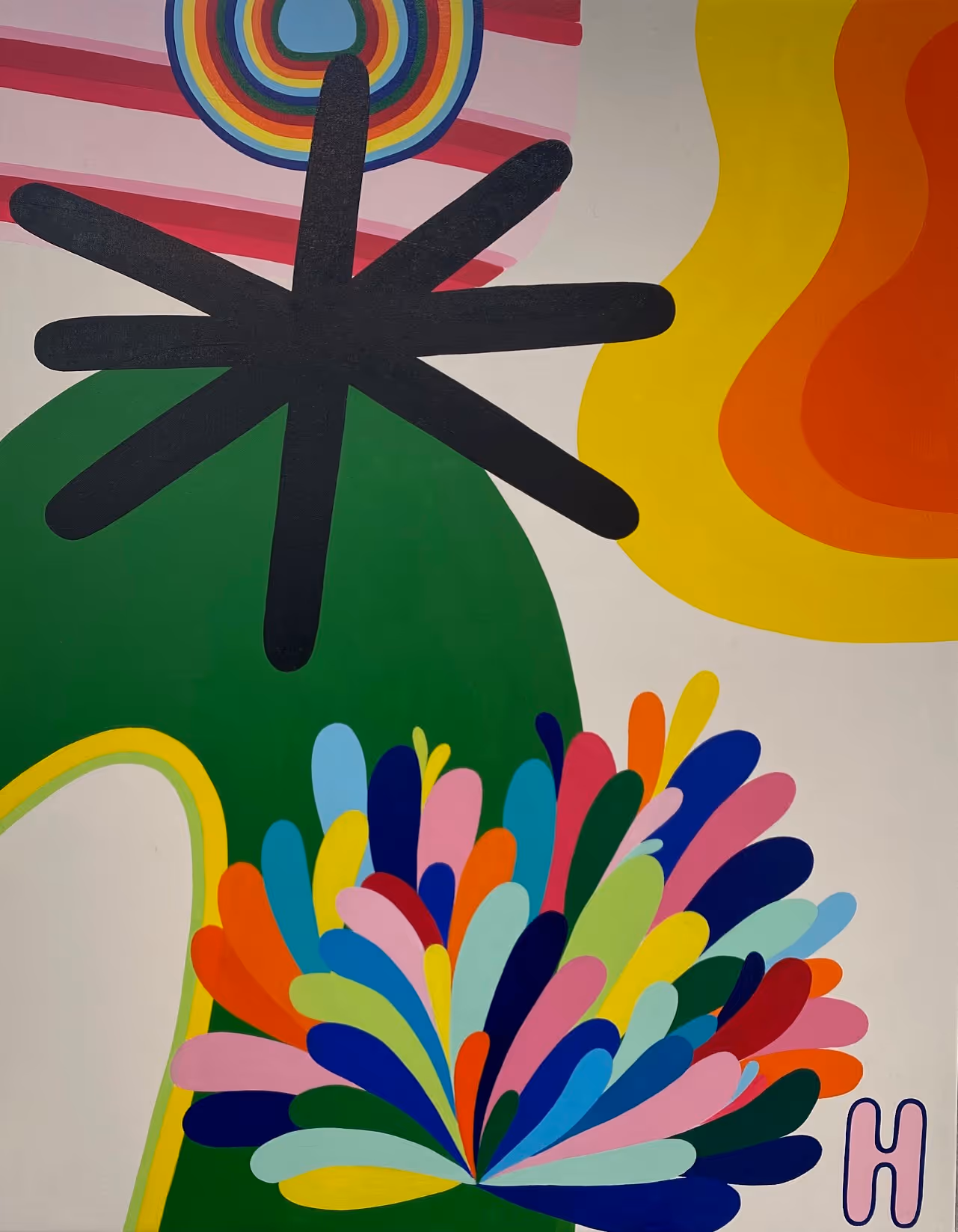  	The Good Oil (acrylic on canvas 77 x 98 cm)