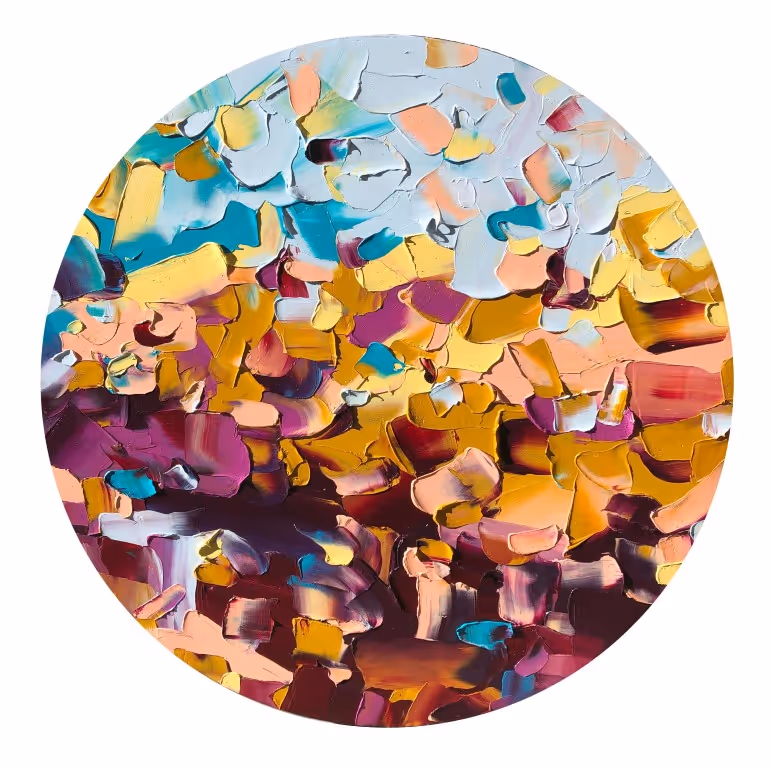  A Stones Throw (oil, 600mm d)