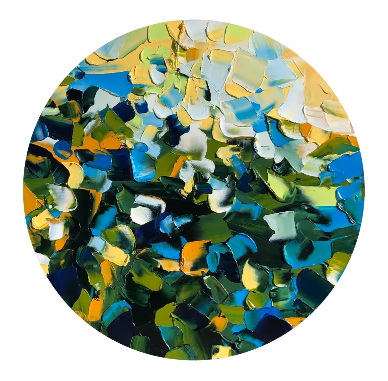  Empty Spaces (oil on board 600mm d)