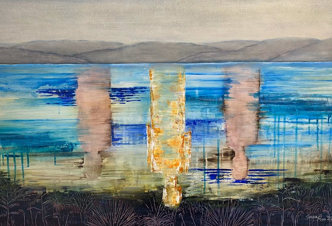  Echoes Across the Bay - acrylic on canvas, 950 x 650mm