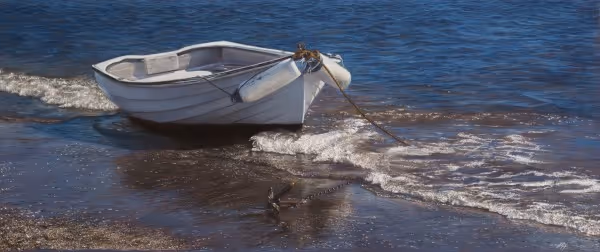 Wecome Ashore (pastel on fine art paper 950 x 340mm framed)