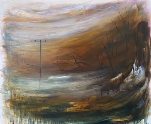 Finding a Quiet Space - acrylic on canvas 1200 x 1200 mm