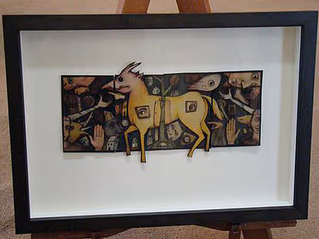 Red Picket Fence (framed)