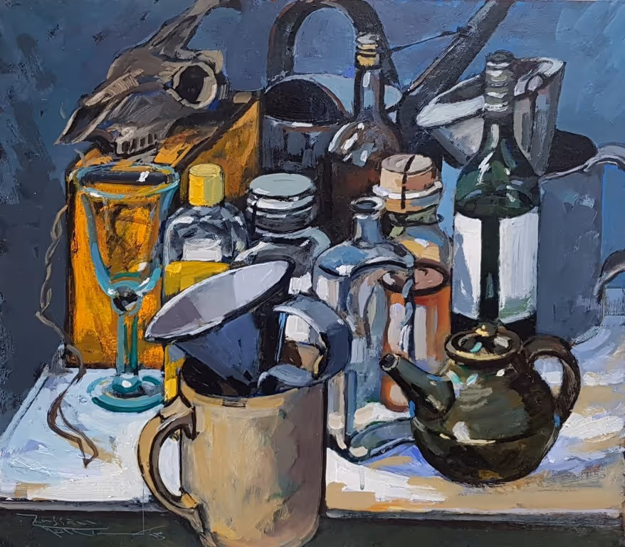 The Funnels (420 x 485 mm oil)