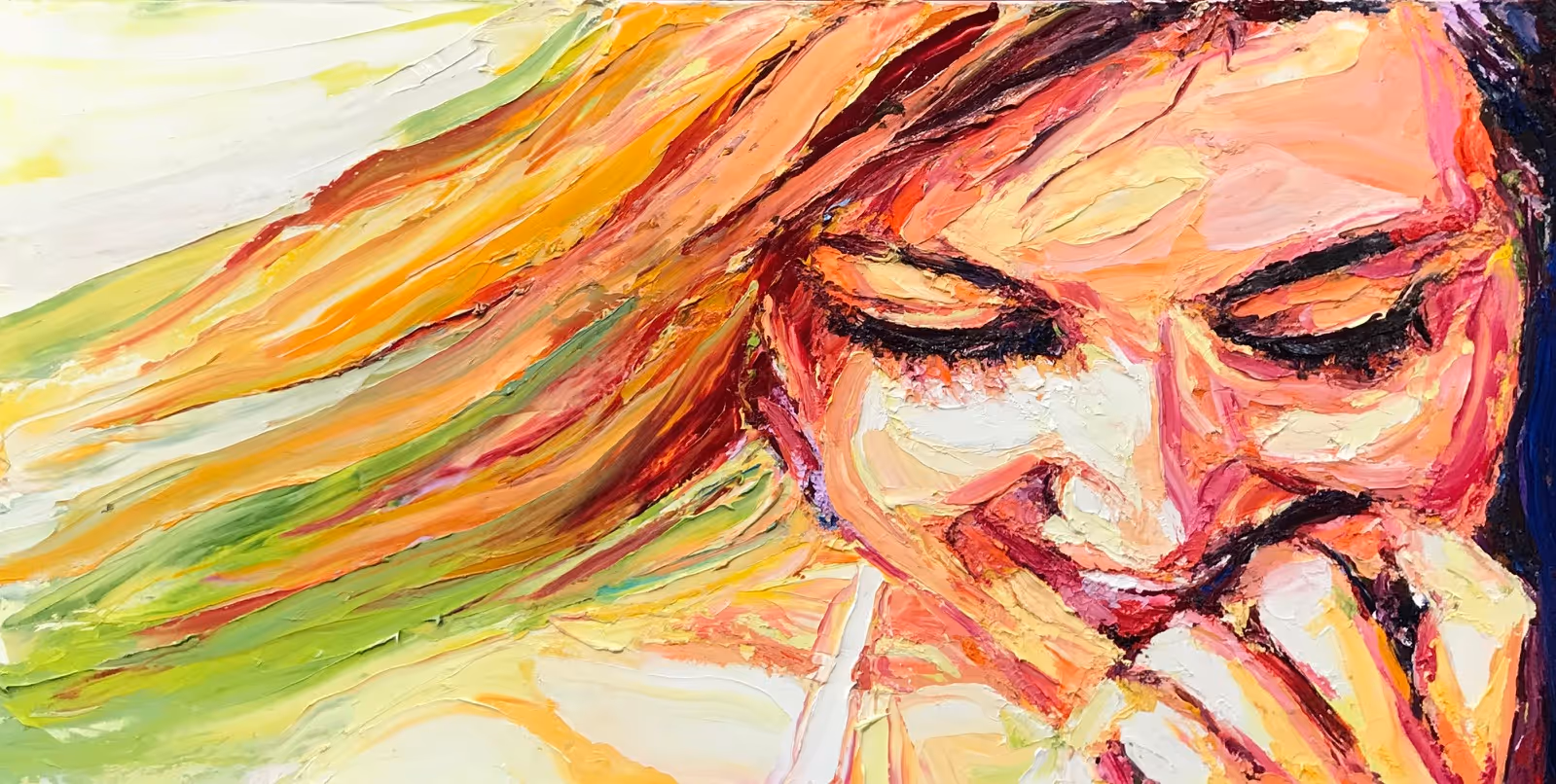 Champagne Blonde (oil on canvas, 122 x 61cm)