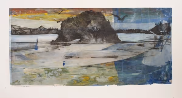 Papanui Inlet - Silkscreen and Drypoint