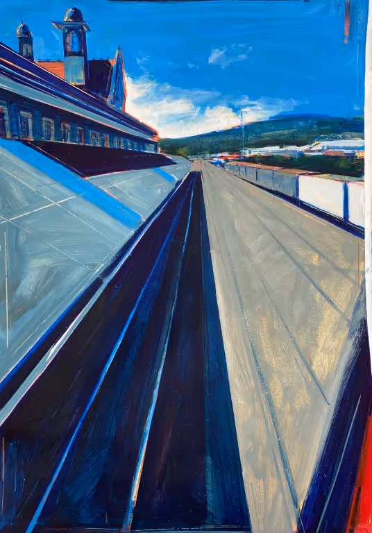 Dunedin Railway Station (oil on canvas 500 x 695mm)