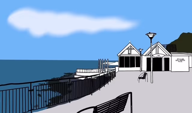 'Salt Water' digital painting (approx 300 x 500mm)