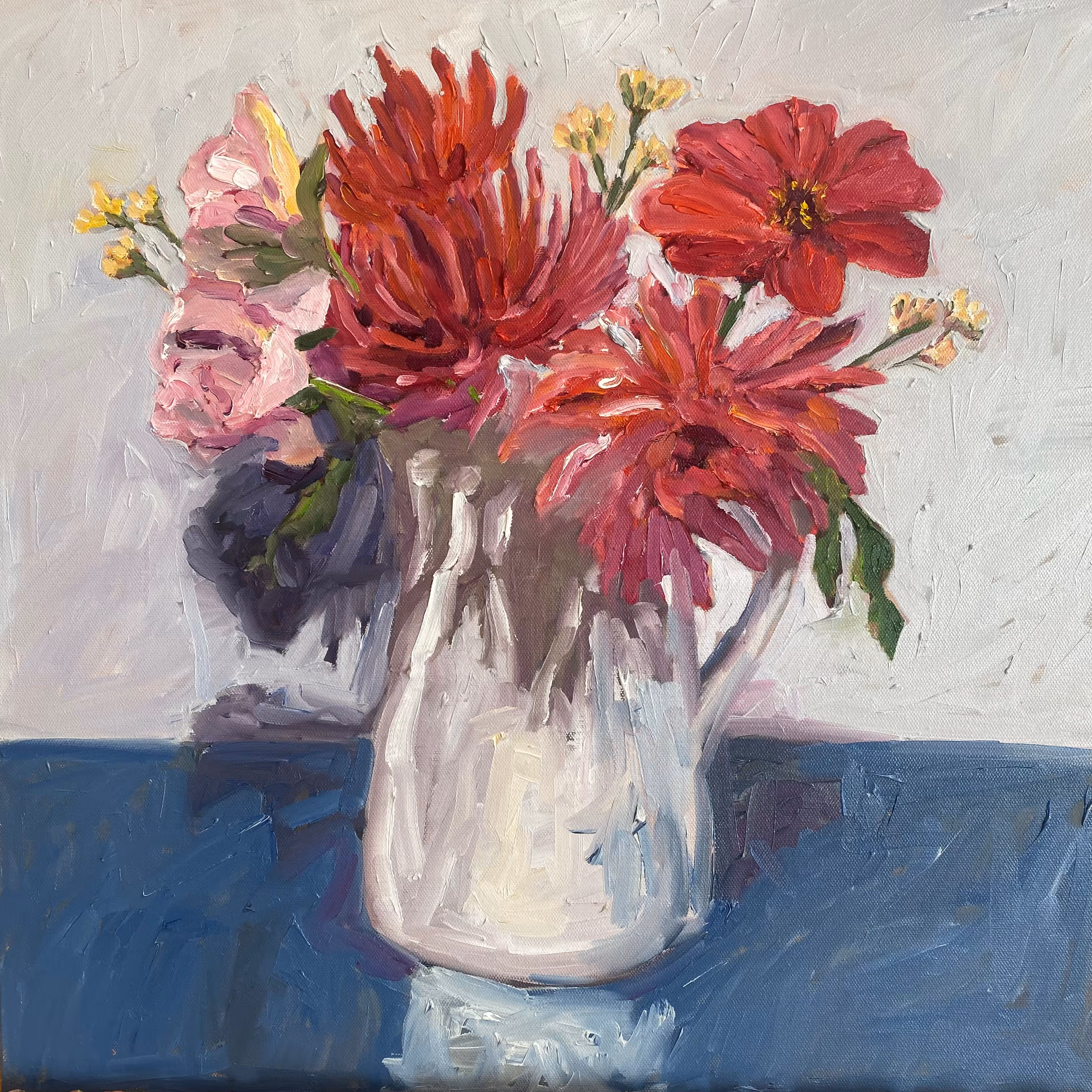 'Still Life' oil on canvas, 510 x 510mm