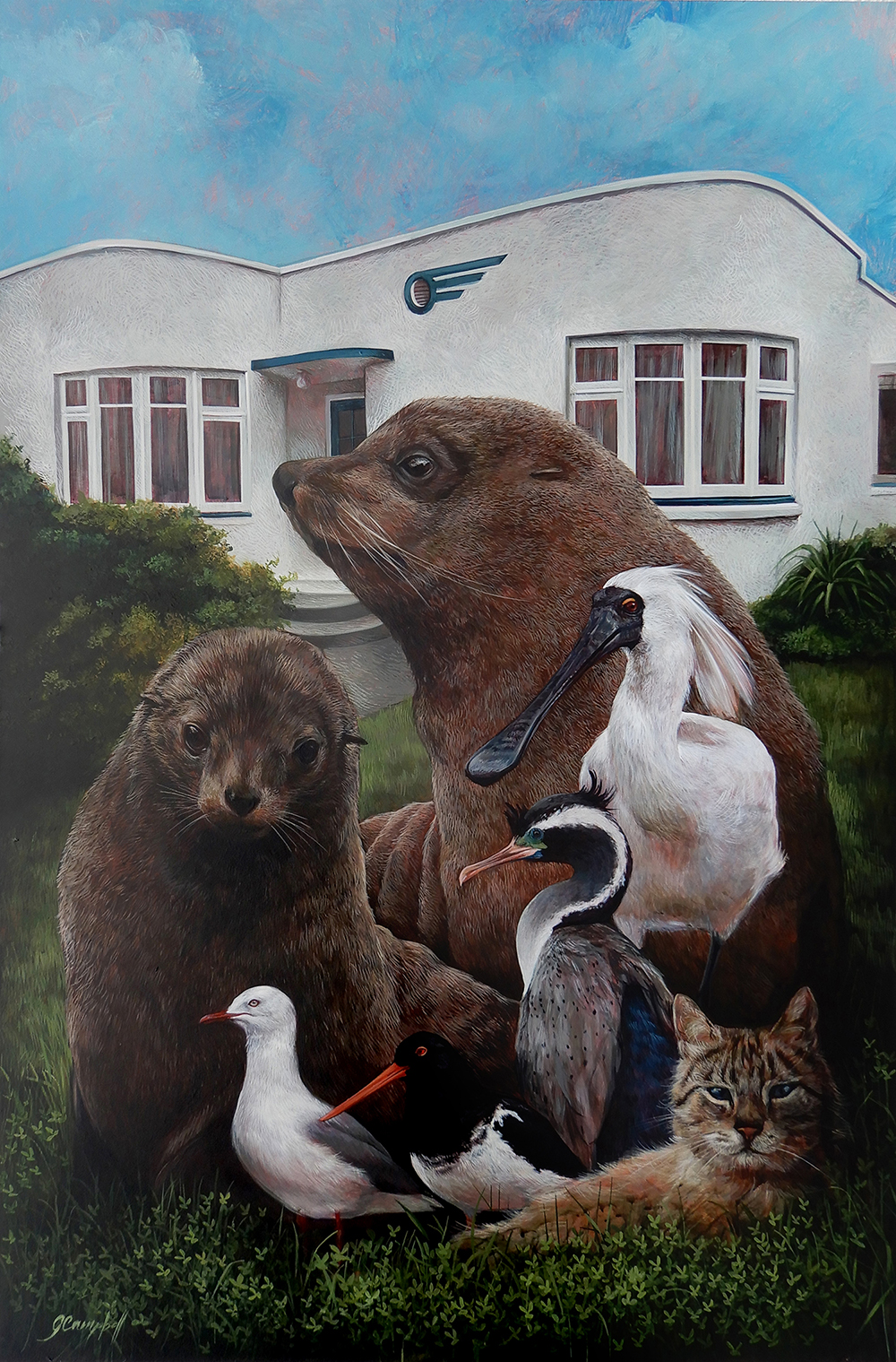 'Madonna of the Leith' 600 x 900 mm plus frame (acrylic on aluminium) 