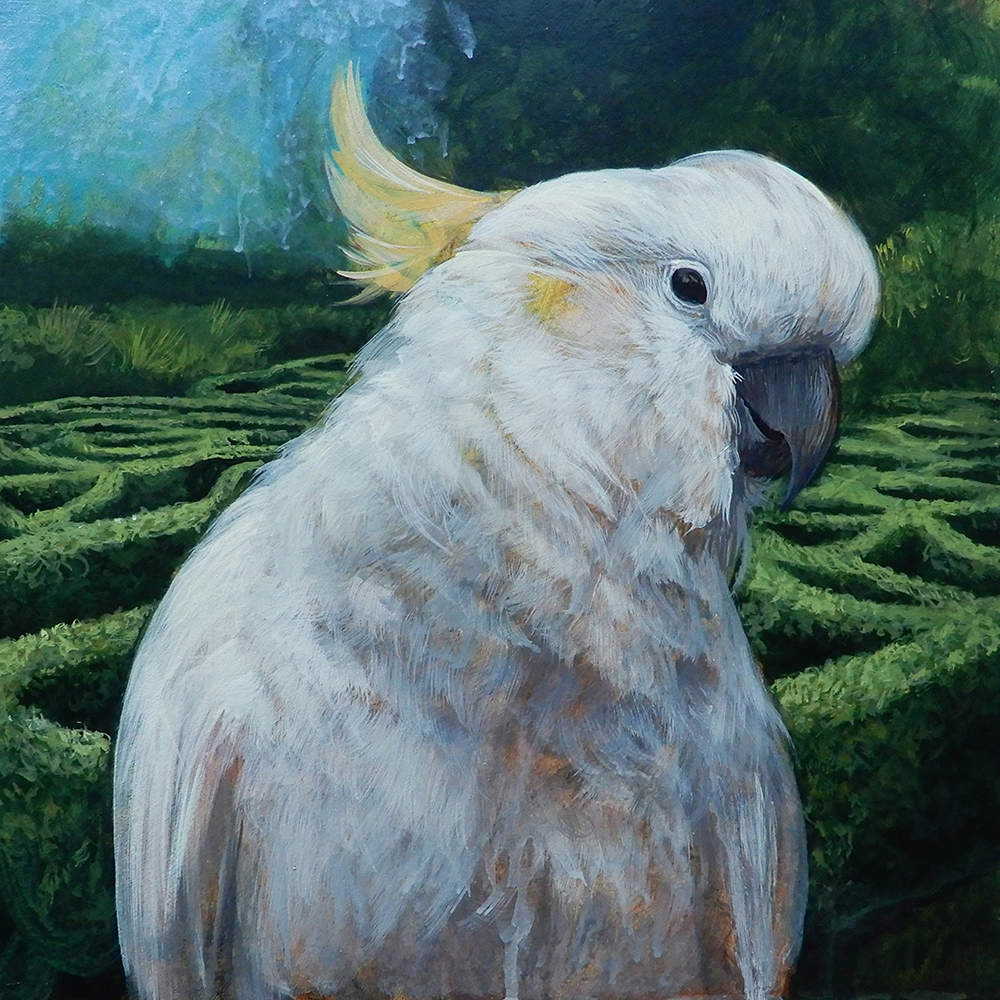 'Sid' acrylic on aluminium, 300 x 300 mm plus frame 