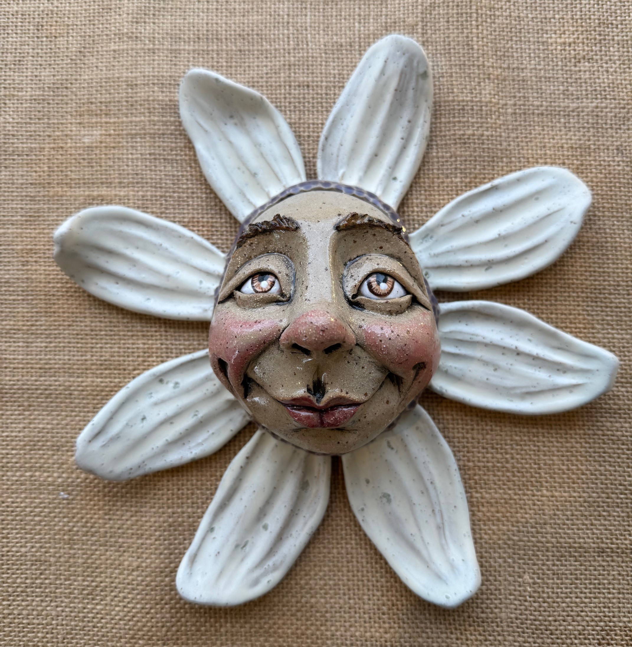 'Wall Flower" ceramic, approx 250 mm d 
