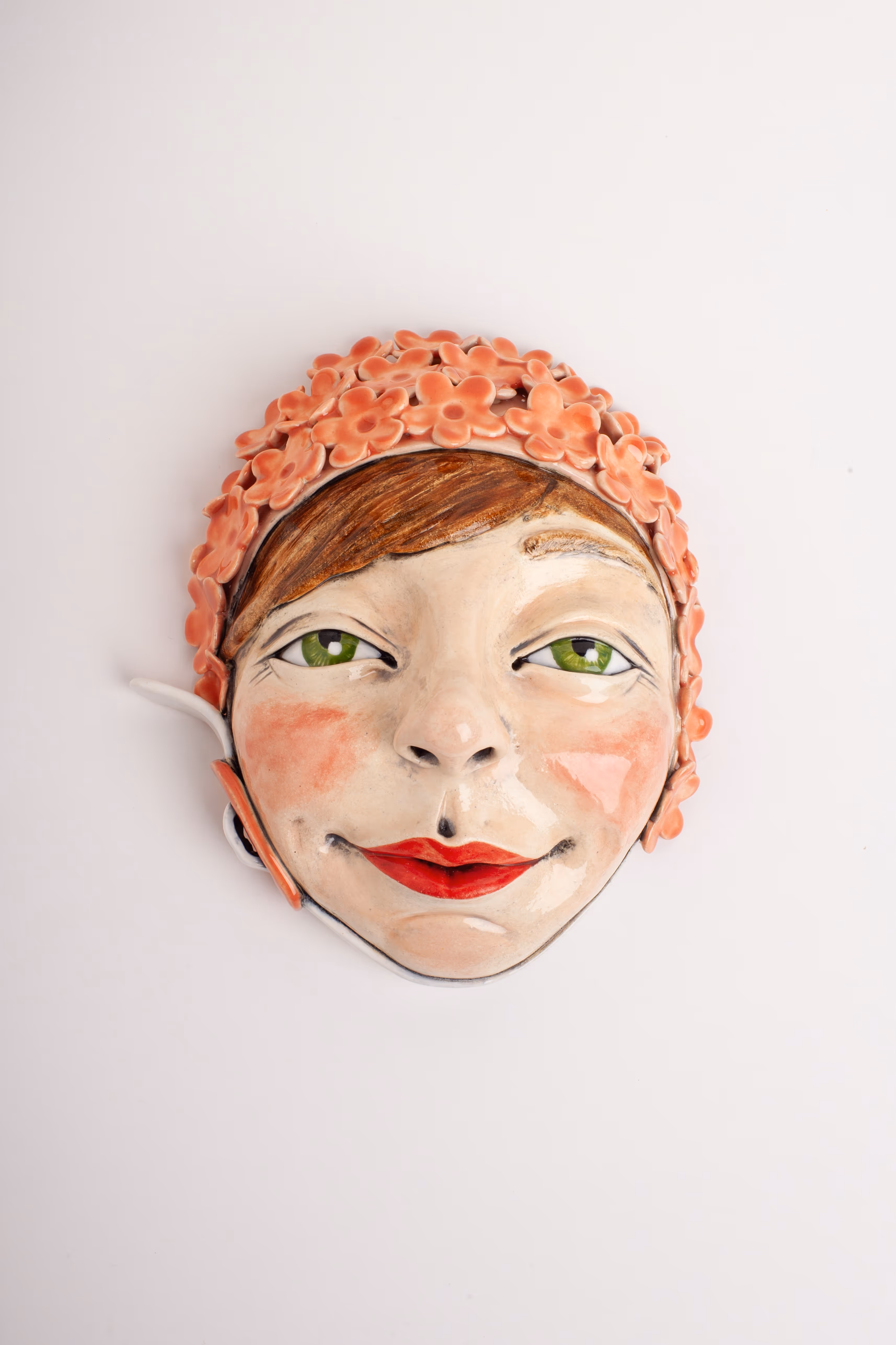 Retro swimmer (wall hanging face) 17-18cm H x 15cm W x 8-9cm D