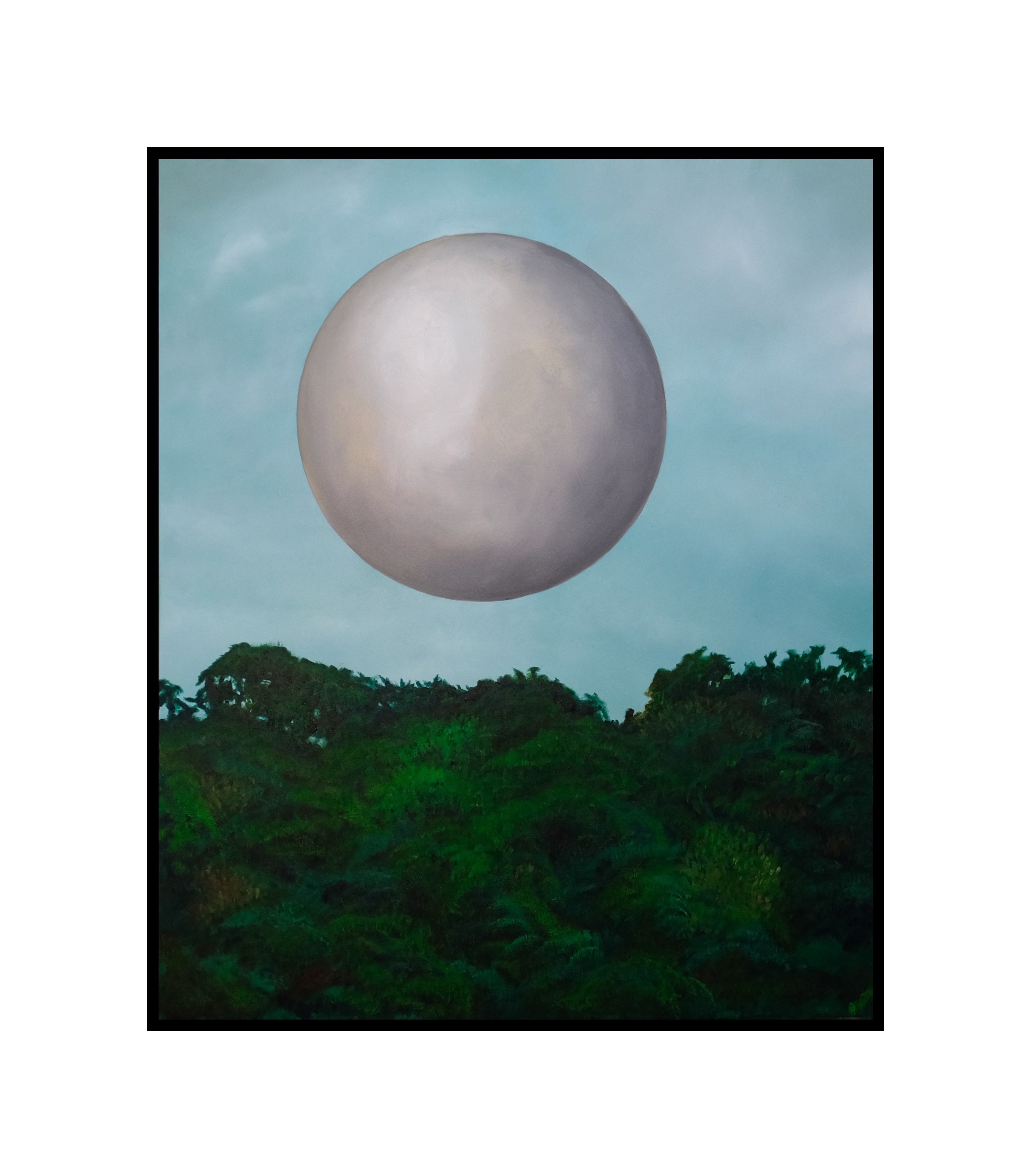 Michael Greaves - Filter. 76x84cm. Oil on canvas. (Framed) 2025.