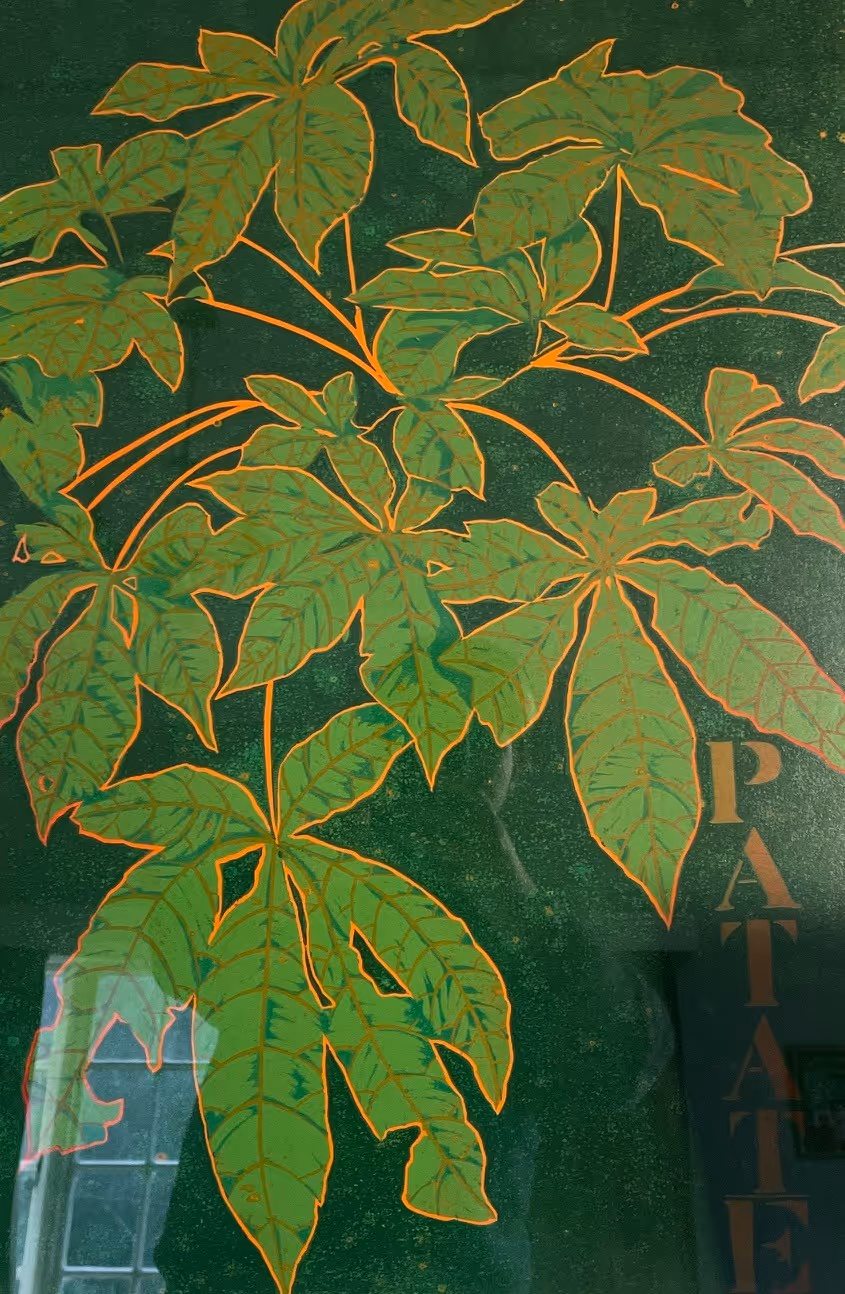 Manu Berry - "Patatē" (Wood cut 63 x 44 cm plus frame)