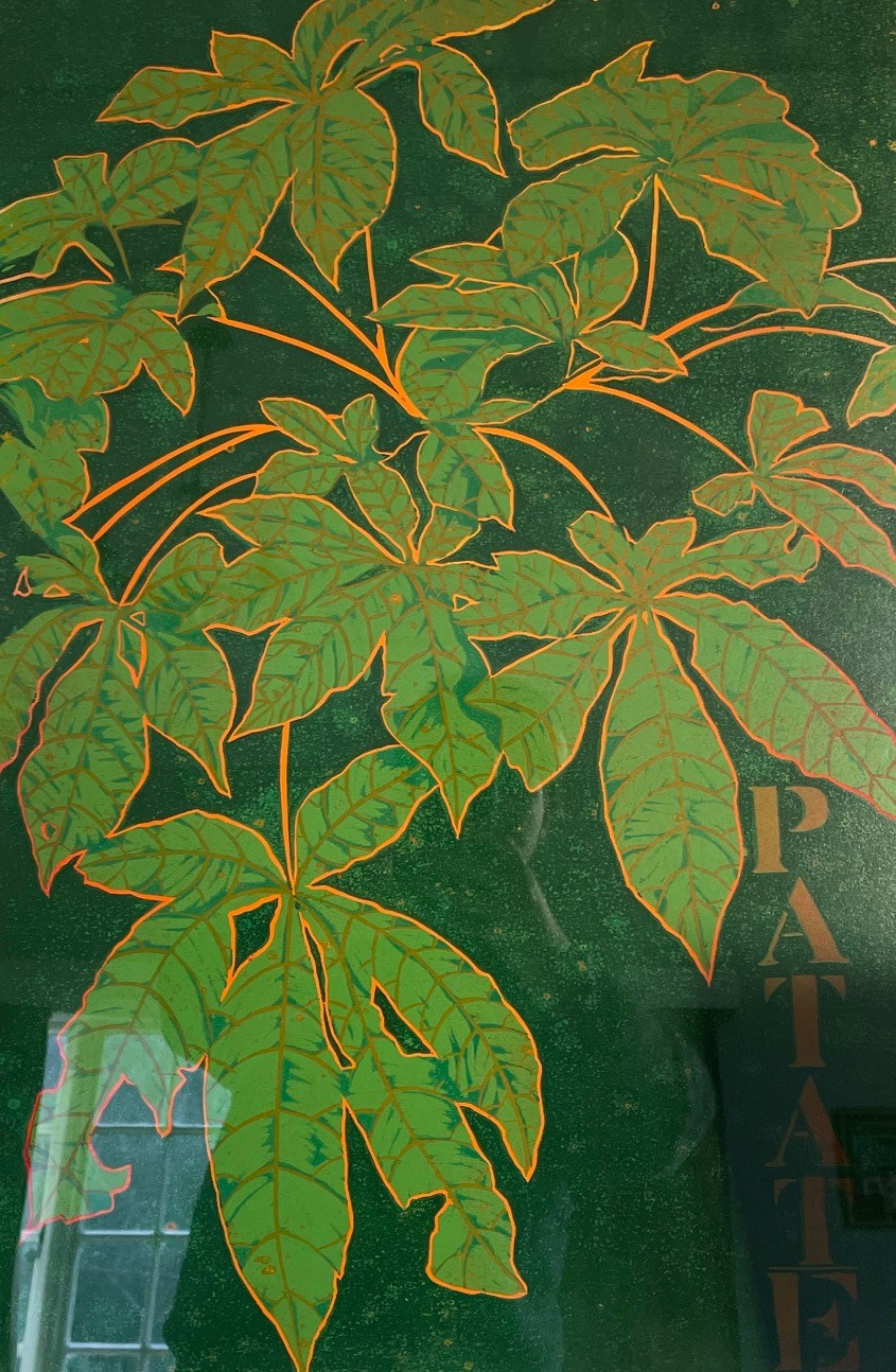 Manu Berry - "Patatē"  (Wood cut   63 x 44 cm plus frame) 