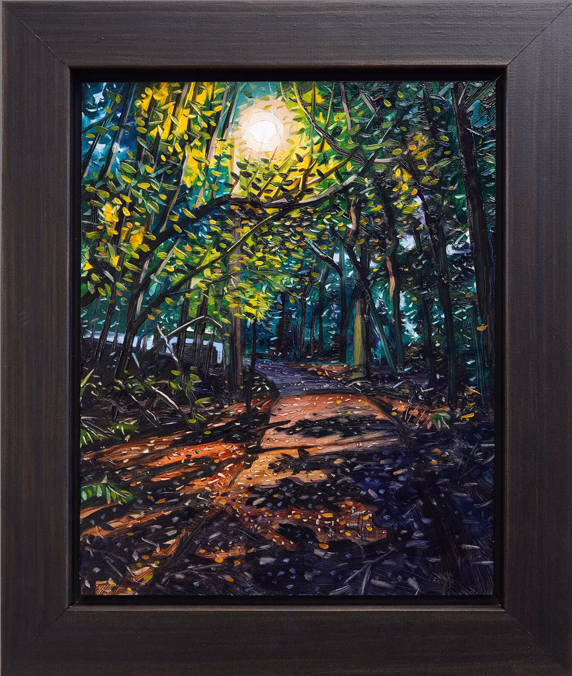 'Top of the Path, up to Wallace Street" oil on board (framed) 330 x 390mm 