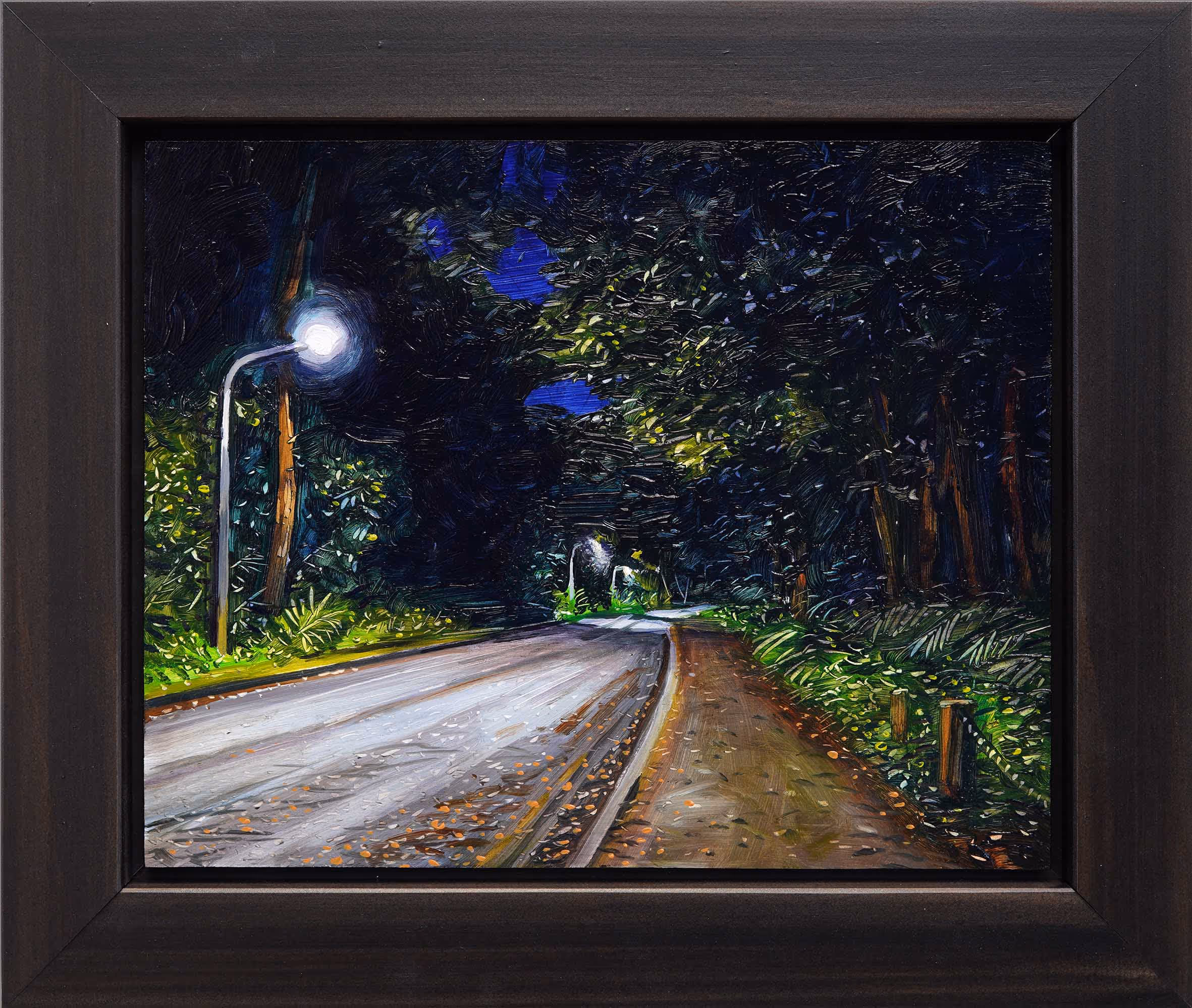'Maori Road" (Green Belt Study III" oil on panel, framed) 