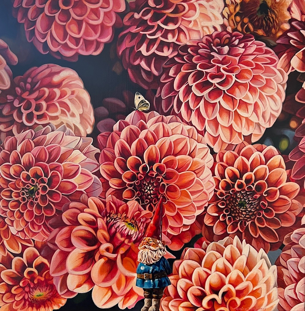 'Grumpy' acrylic on canvas (455 x 610mm plus tray frame) 
