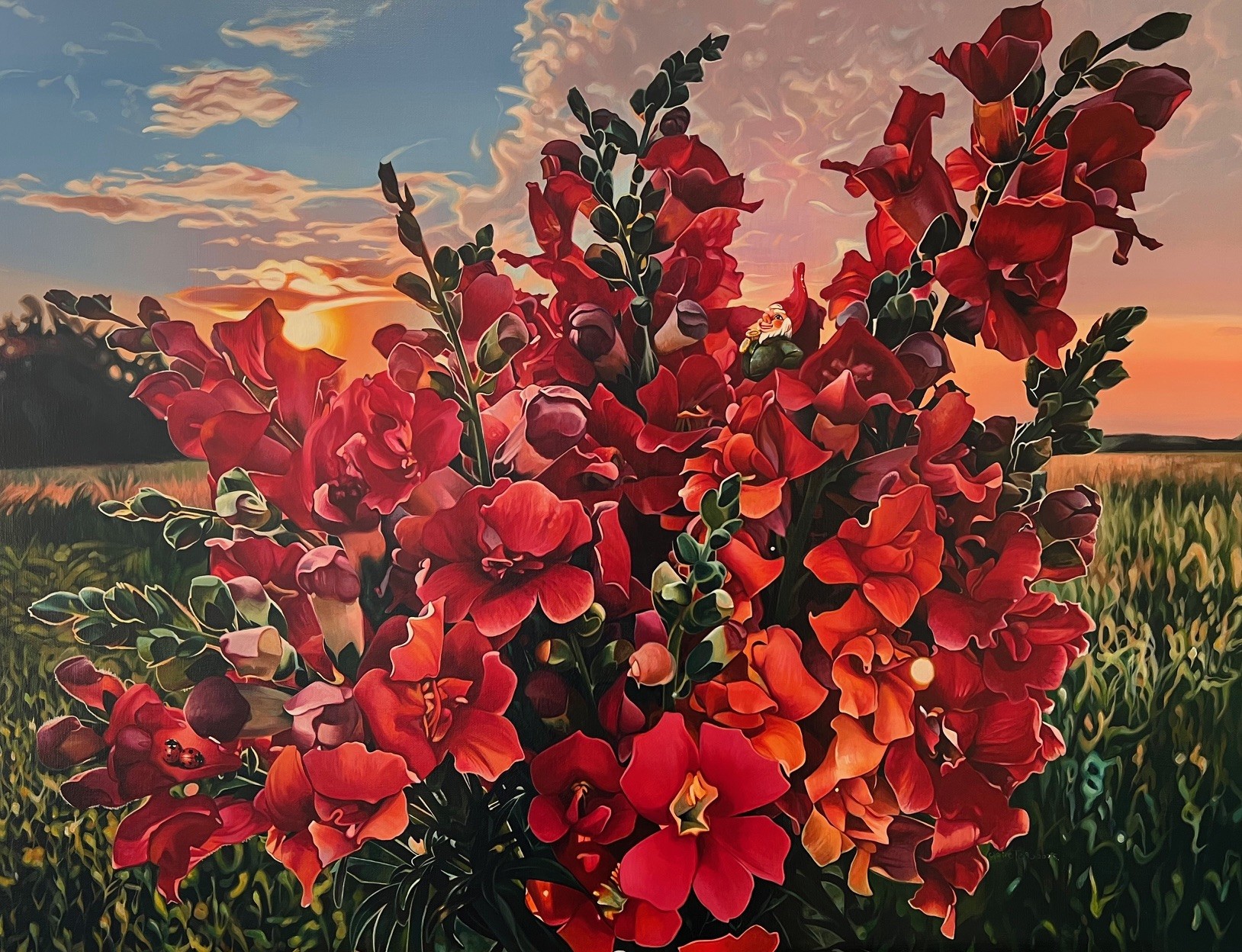'Doc' acrylic on canvas, 1015 x 760 mm plus tray frame 