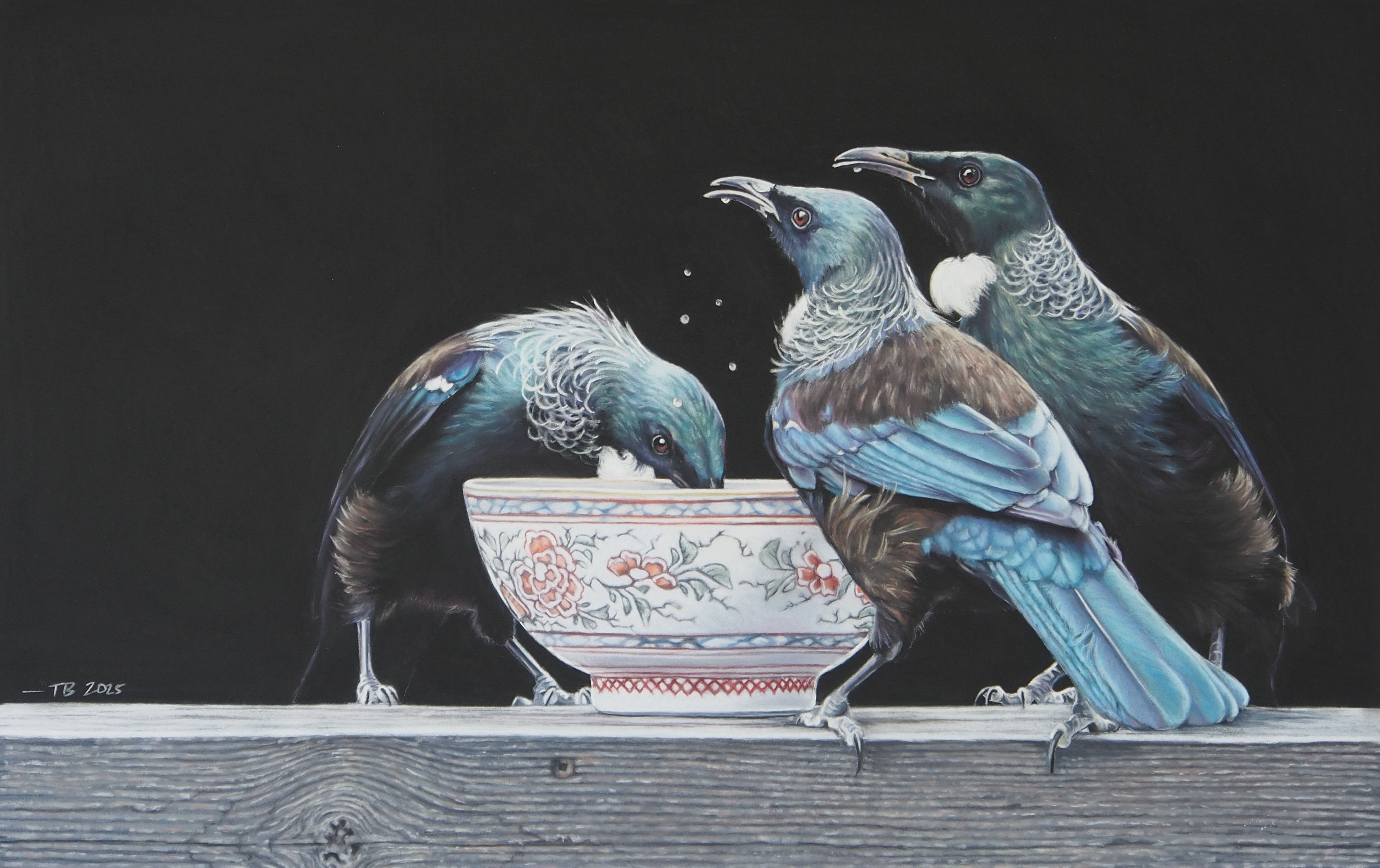 THE SECOND ECHELON (Pastel Pencil on Pastelmat, 350 x 550 mm plus frame 