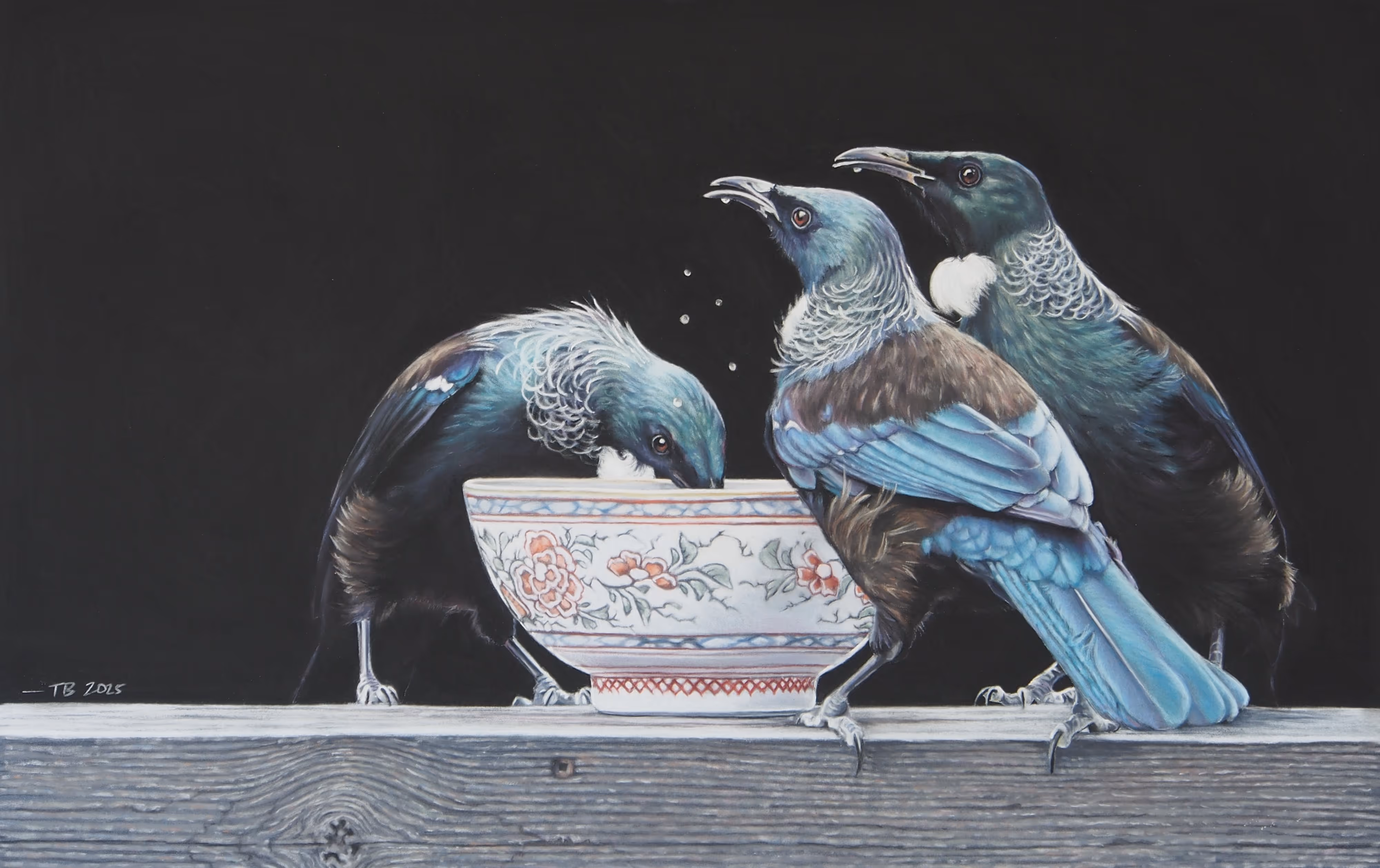 THE SECOND ECHELON (Pastel Pencil on Pastelmat, 350 x 550 mm plus frame